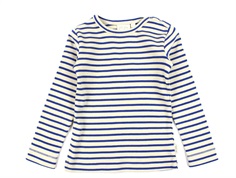 Petit Piao deep cobalt/dark off white stribet t-shirt modal